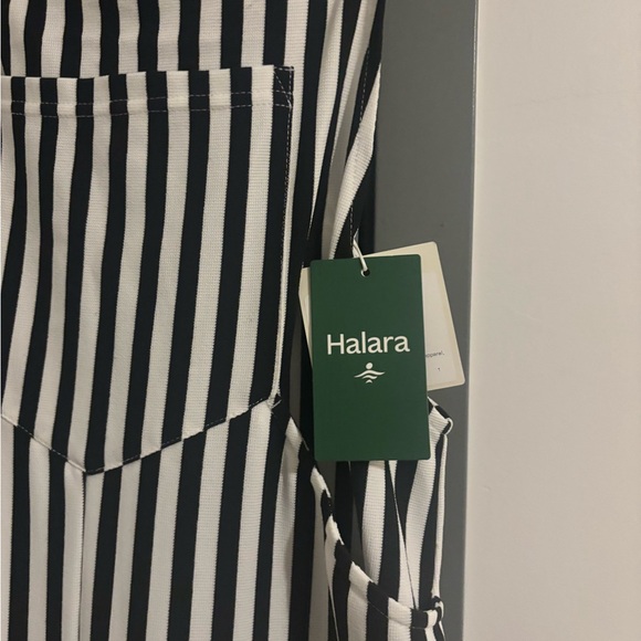 Halara Black and White Striped Maxi jumpsuit - Picture 3 of 7